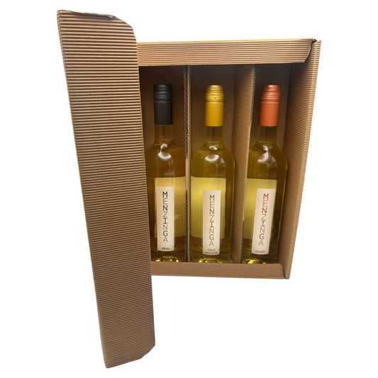 3er Menzinga Geschenkkarton beige - trocken weiß